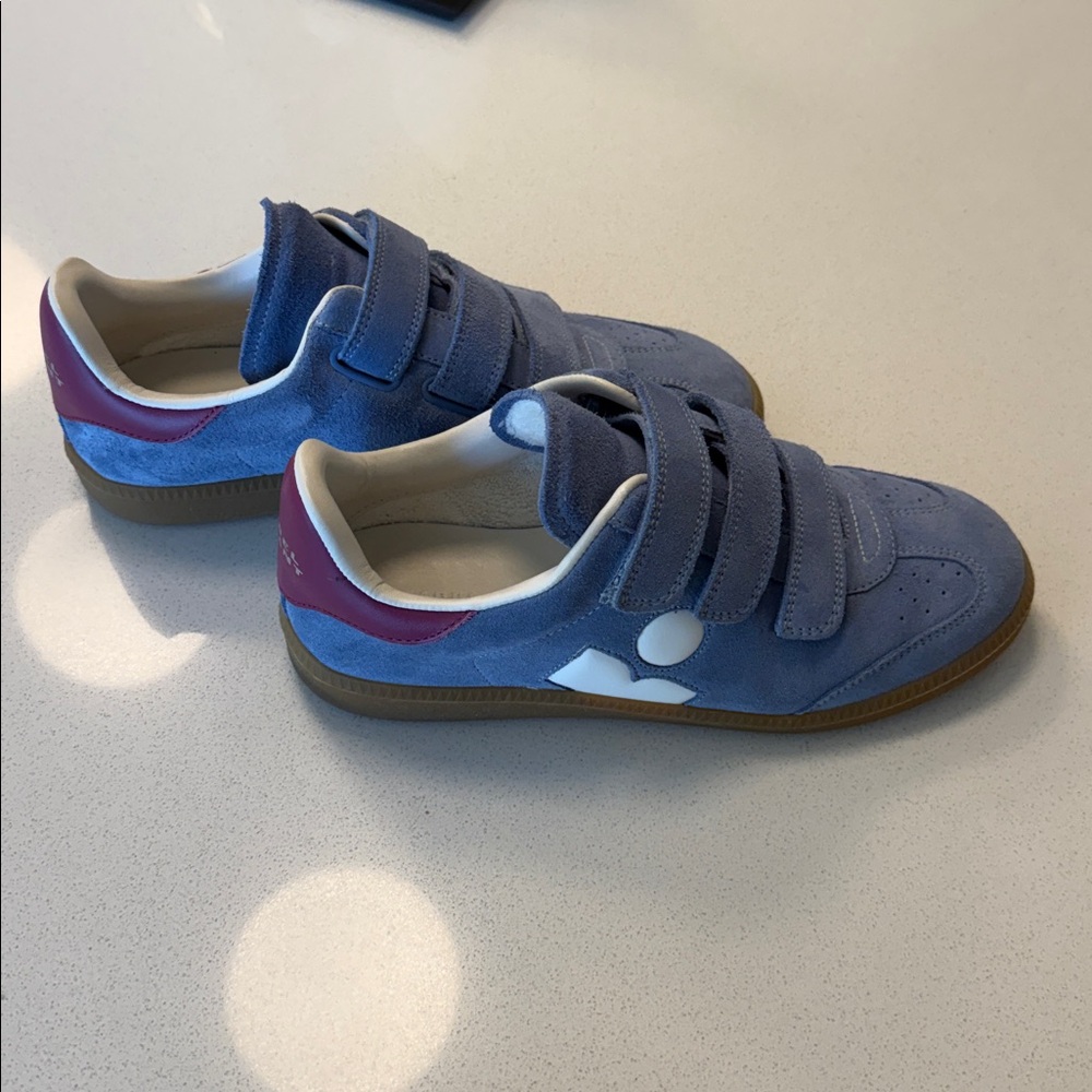 Blue and Pink Velcro Sneakers